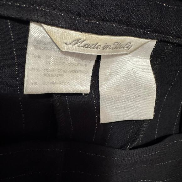 Max Mara Made in Italy Pinstriped Blazer and Pant Suit Set Navy Blue - Picture 9 of 10